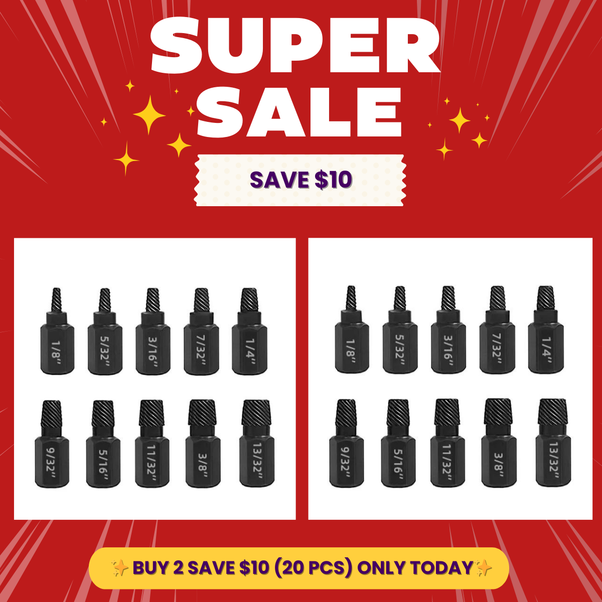 🔥HOT SALE 50% OFF 💖Head Bolt Screw Cap Extractor Broken (1Set/10pcs)