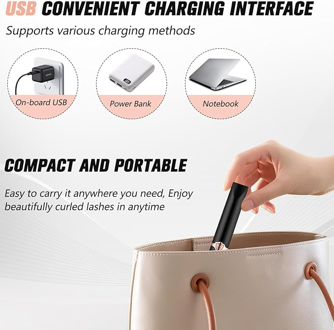 Portable Heated Eyelash Curler
