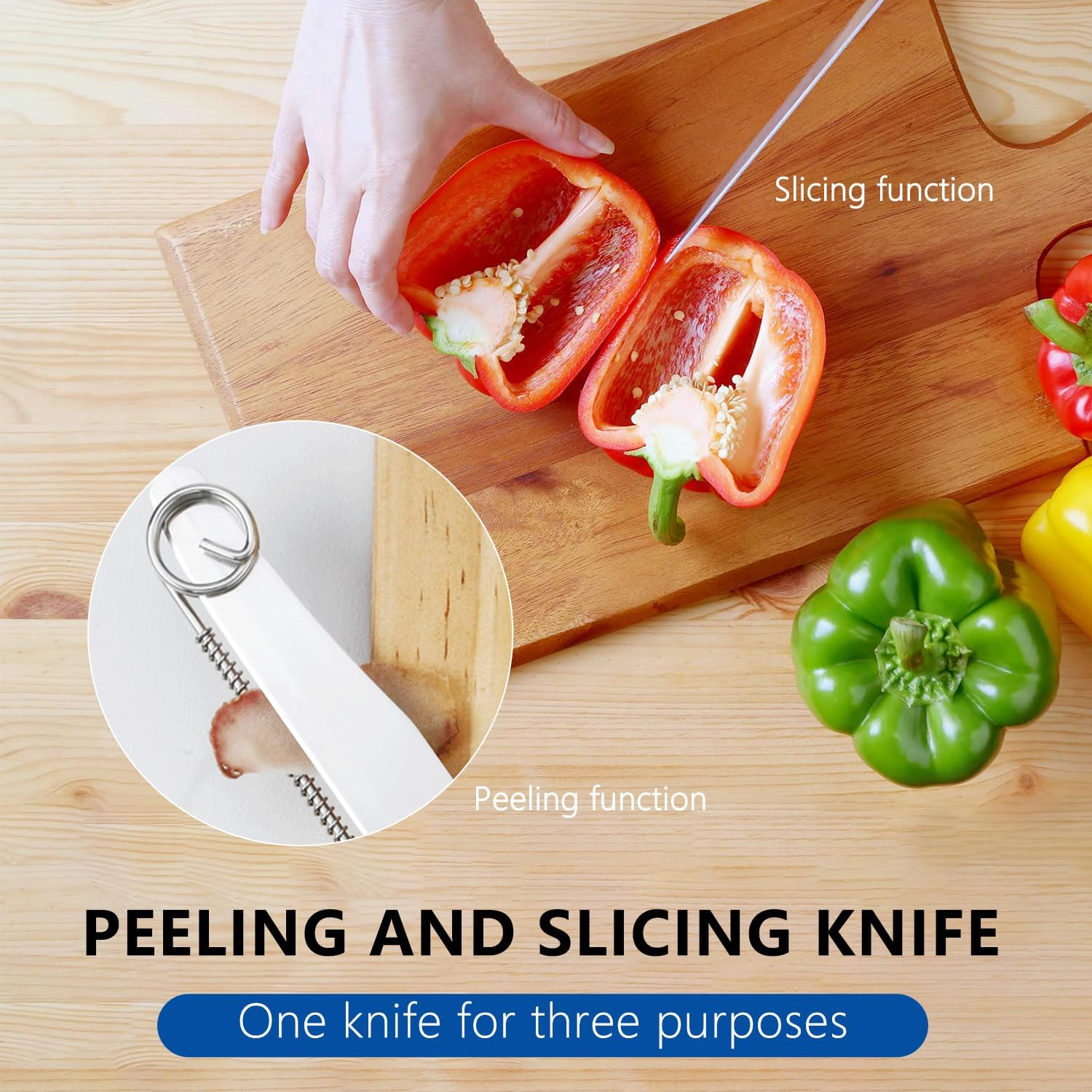2025 New 3 in 1 Multifunctional Fruit Peeling Knife with Removable Spring