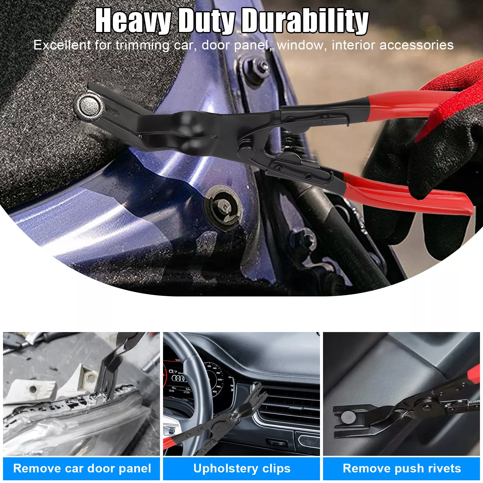 Car Trim Clip Removal Pliers Headlight Repair Door Panel Retainer Remover Tool