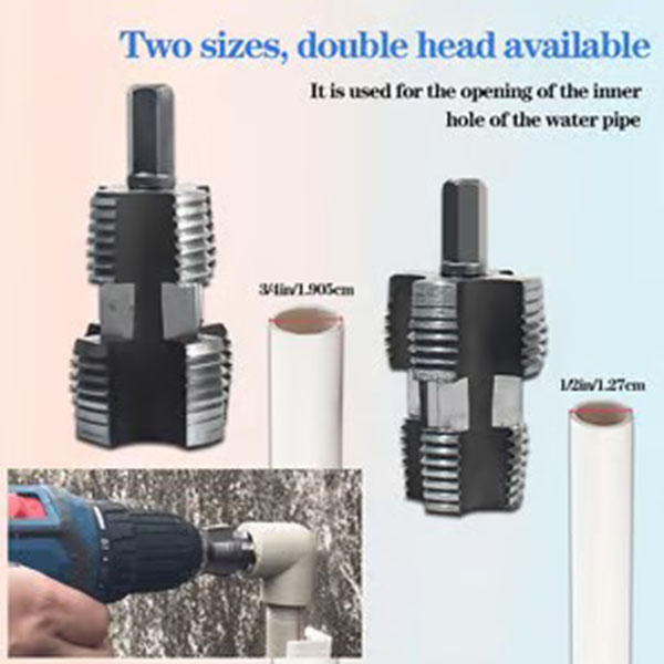 🔥Last Day - 49% OFF🔥 Electric Drill Compatible PVC Pipe Threader Kit with Various Die Sizes