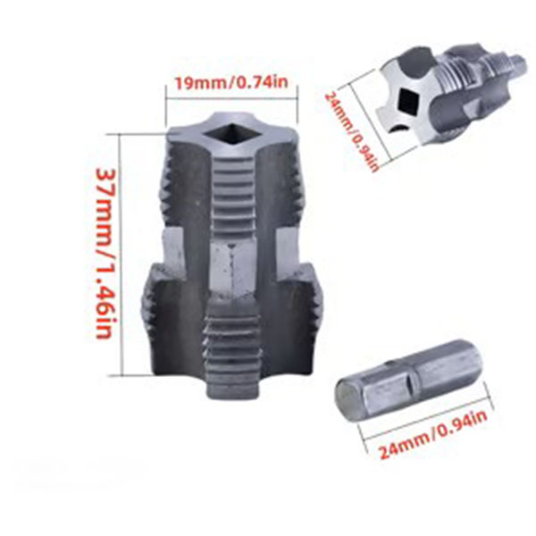 🔥Last Day - 49% OFF🔥 Electric Drill Compatible PVC Pipe Threader Kit with Various Die Sizes
