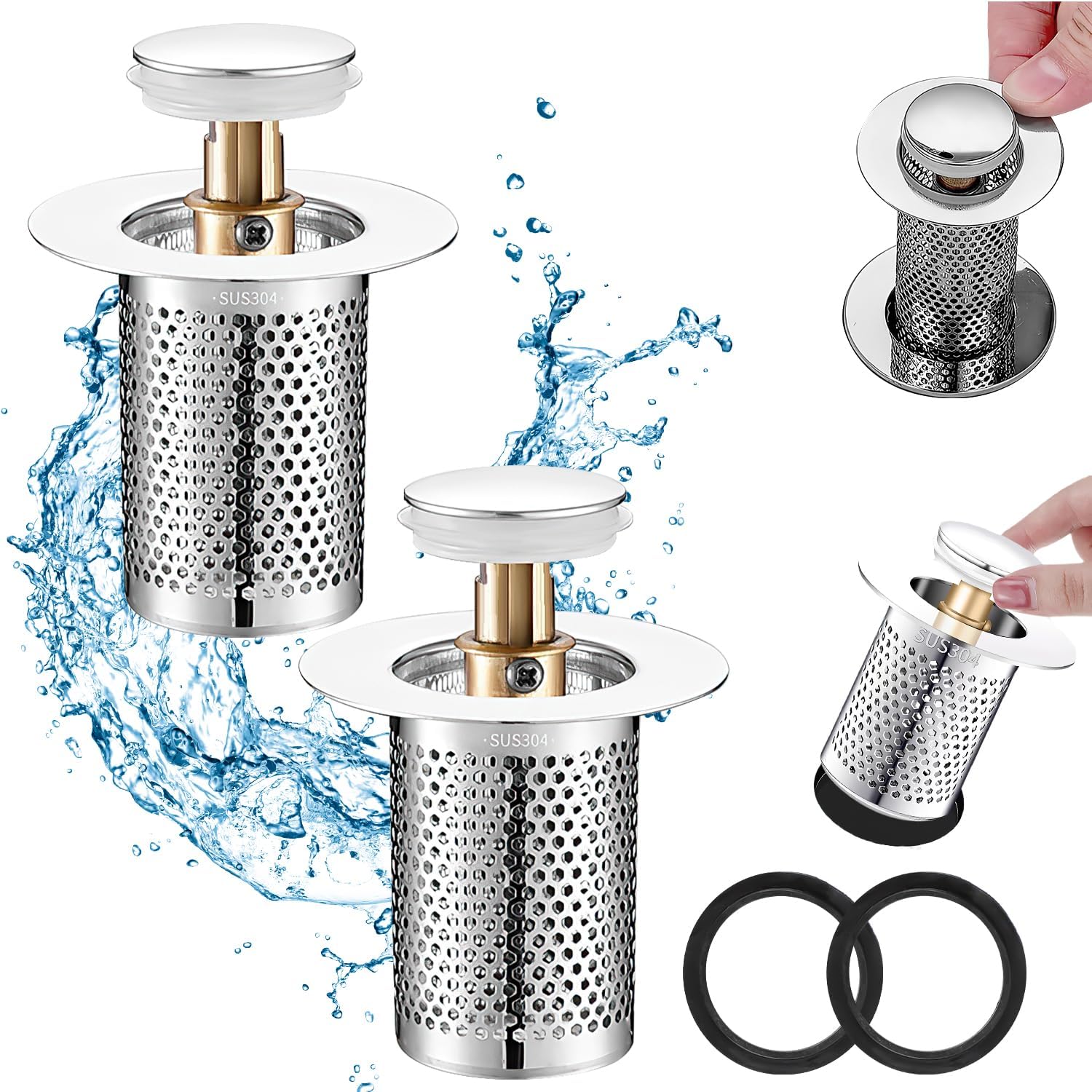 Hair Catching Sink Drain