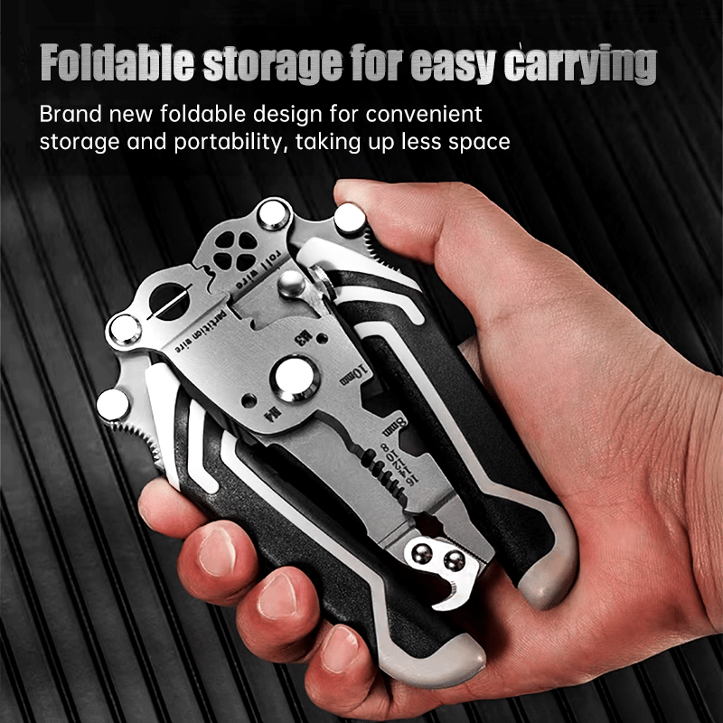 💥2024 New Upgrade💥Multifunctional Folding Wire Stripper-Professional Electrician Tool
