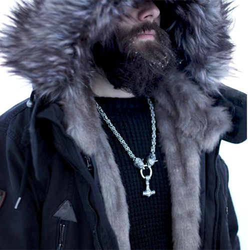 Viking Wolf head king chain