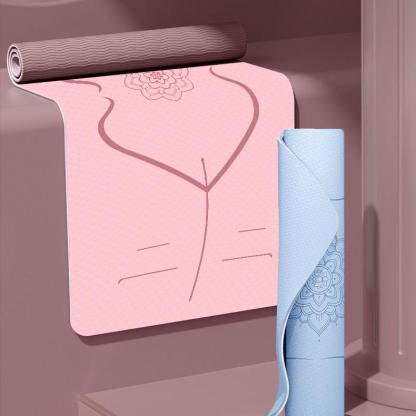 Non-slip 0.3" Fitness Home Workout  Yoga Pilates Mat