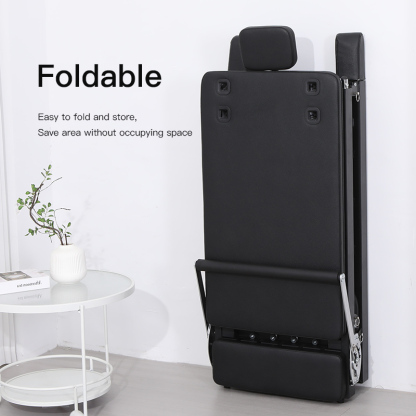 Foldable Black Leather Steel Low Legs Pilates Reformer