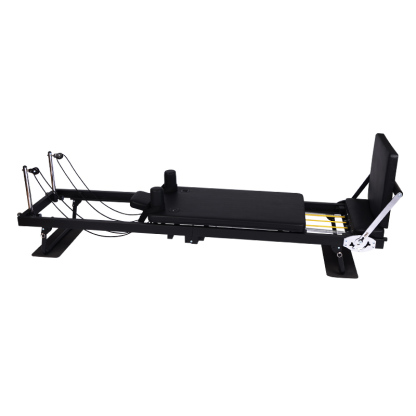 Foldable Black Leather Steel Low Legs Pilates Reformer