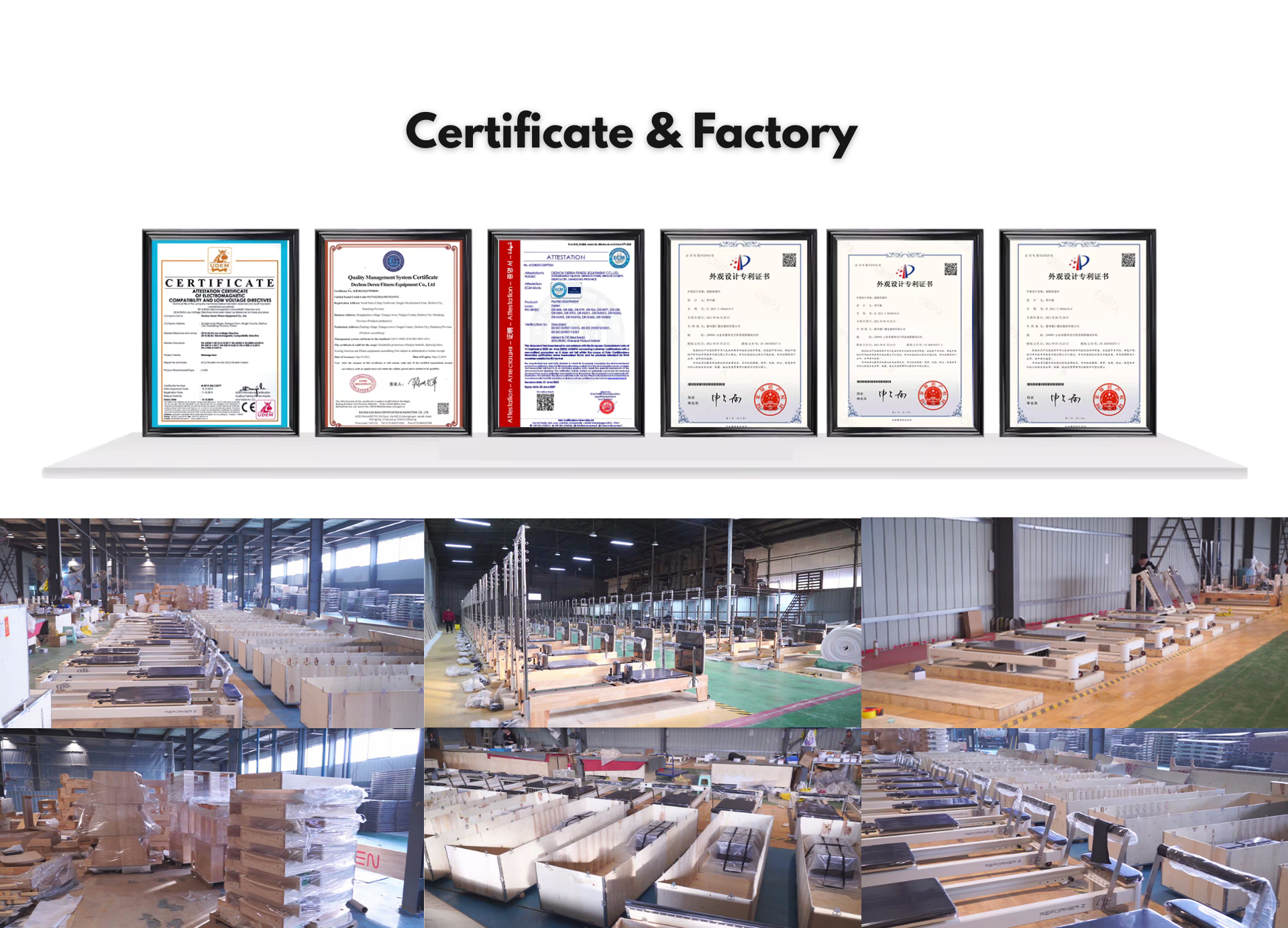 certificate of standard maple folding pilates reformer