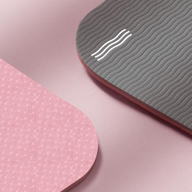 Non-slip 0.3" Fitness Home Workout  Yoga Pilates Mat