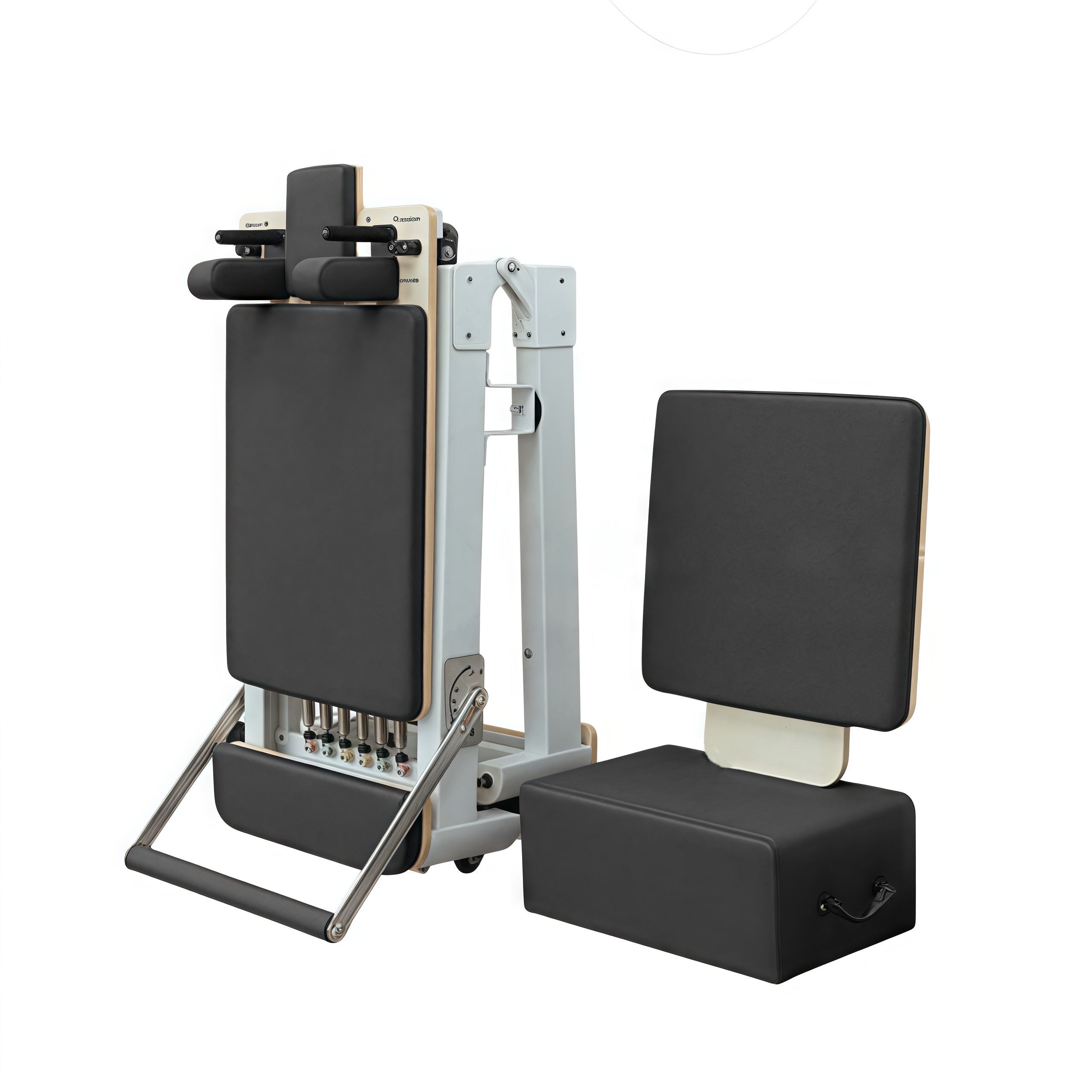 Compact Aluminum Alloy Frame Black Pilates Reformer
