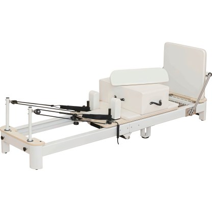 Pro Aluminum Alloy Frame White Foldable Pilates Reformer