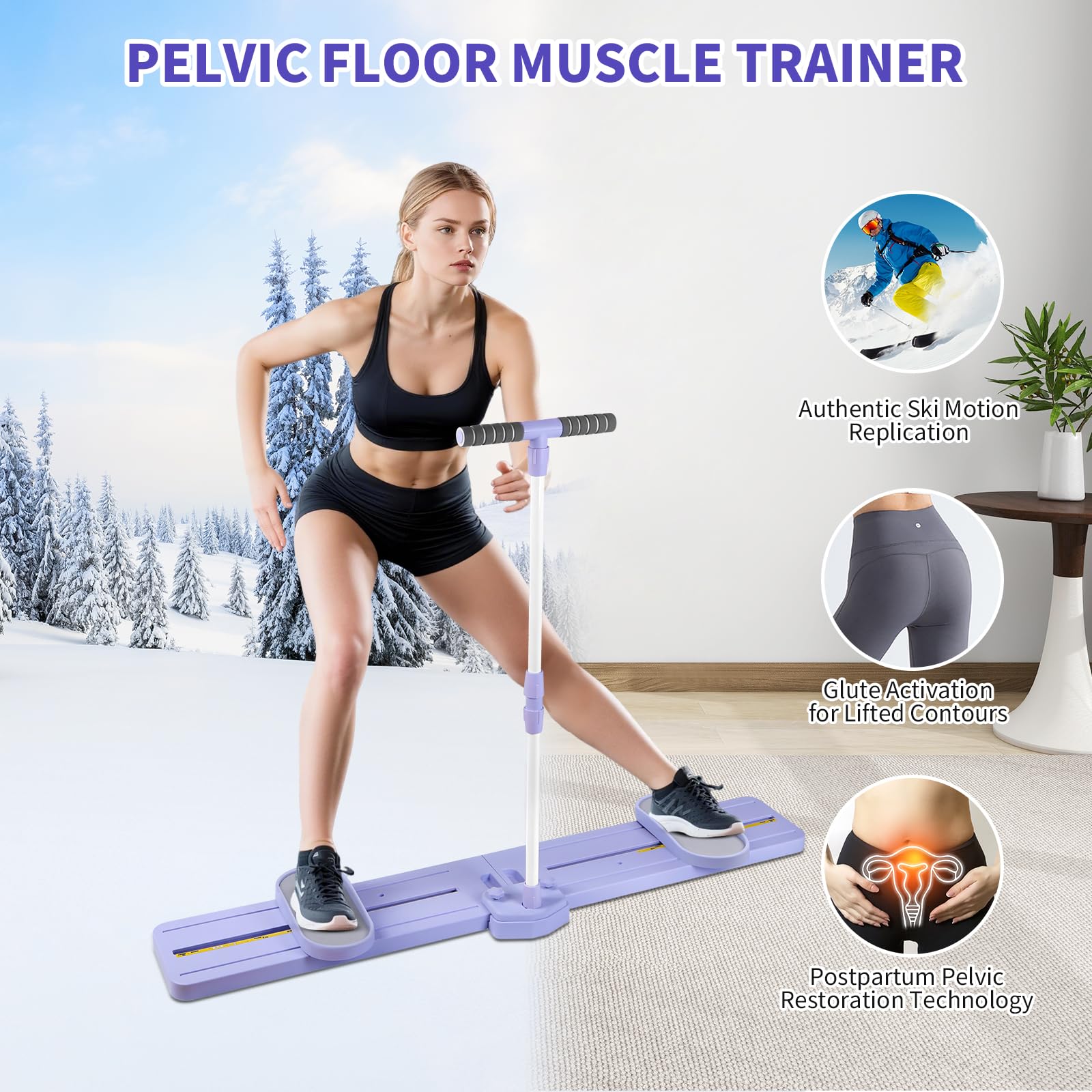 Home Leg Exercise/Slimming Fitness Portable Ski Machine Pilates Board