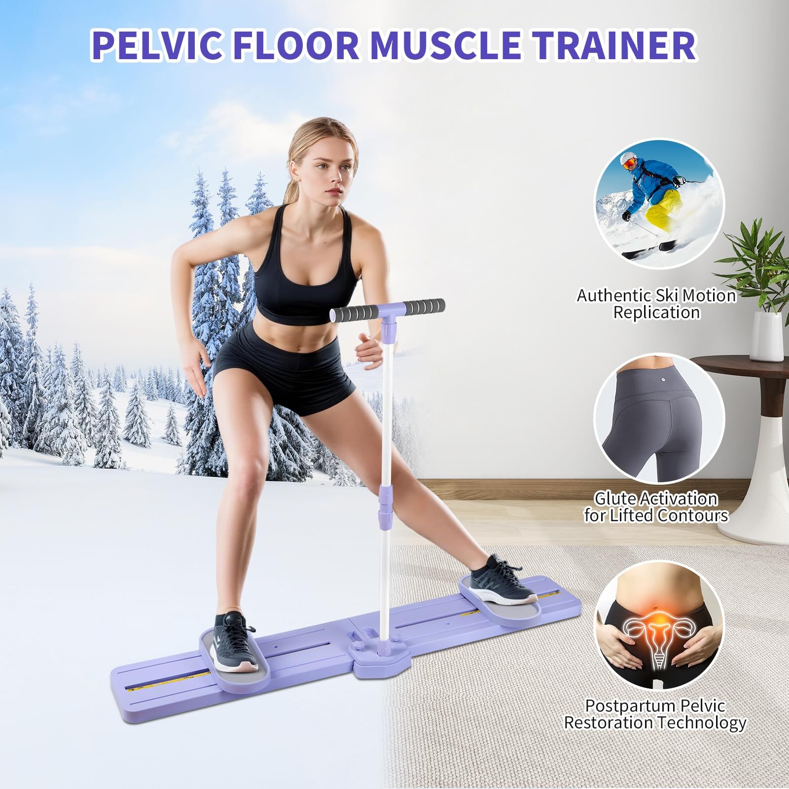Home Leg Exercise/Slimming Fitness Portable Ski Machine Pilates Board