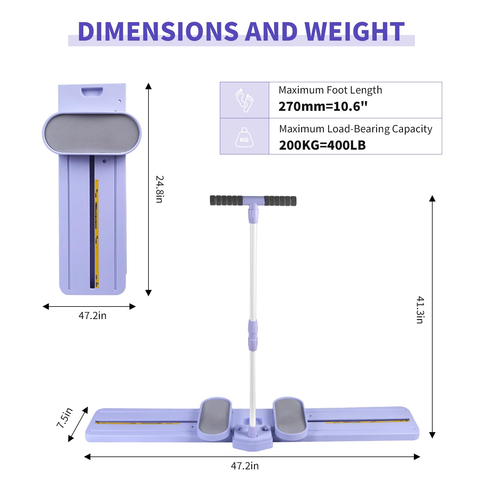 Home Leg Exercise/Slimming Fitness Portable Ski Machine Pilates Board