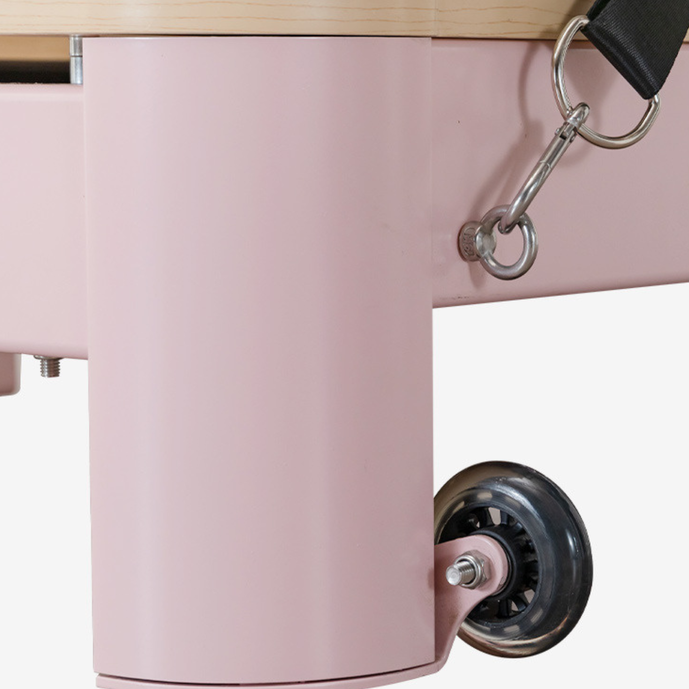 Pink Aluminum Alloy Frame Folding Pilates Reformer | White