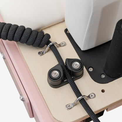 Pink Aluminum Alloy Frame Folding Pilates Reformer | White