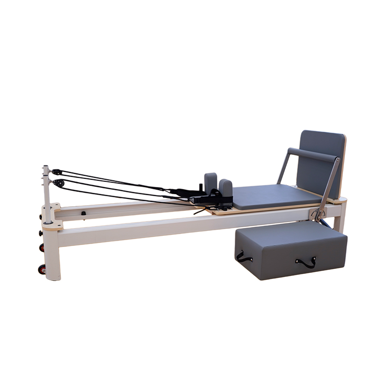 White Aluminum Pilates Reformer