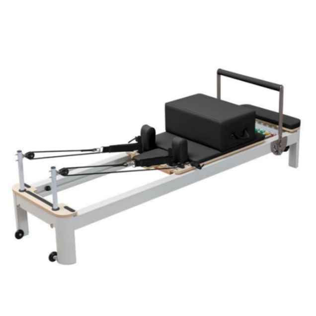 White Aluminum Pilates Reformer