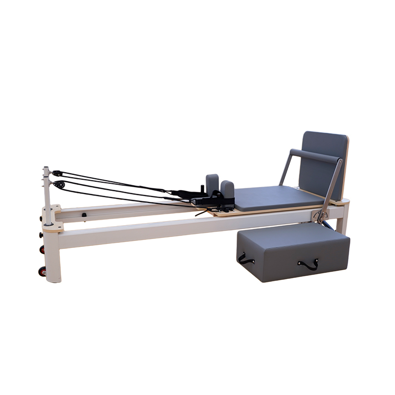 White Aluminum Pilates Reformer