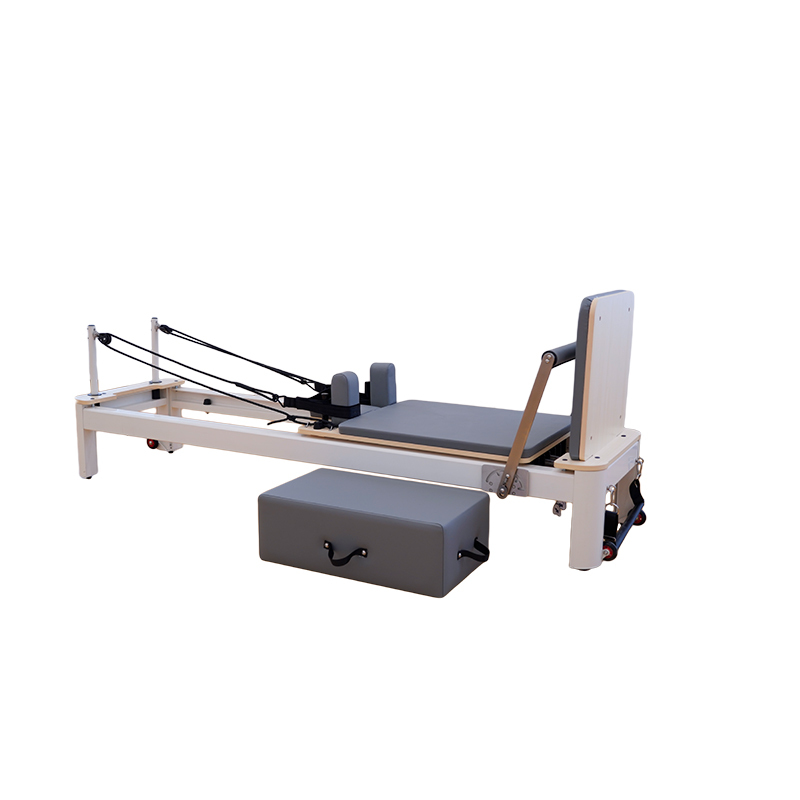 White Aluminum Pilates Reformer