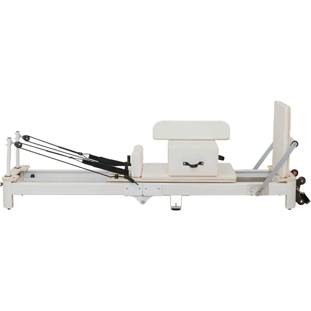 Pro Aluminum Alloy Frame White Foldable Pilates Reformer