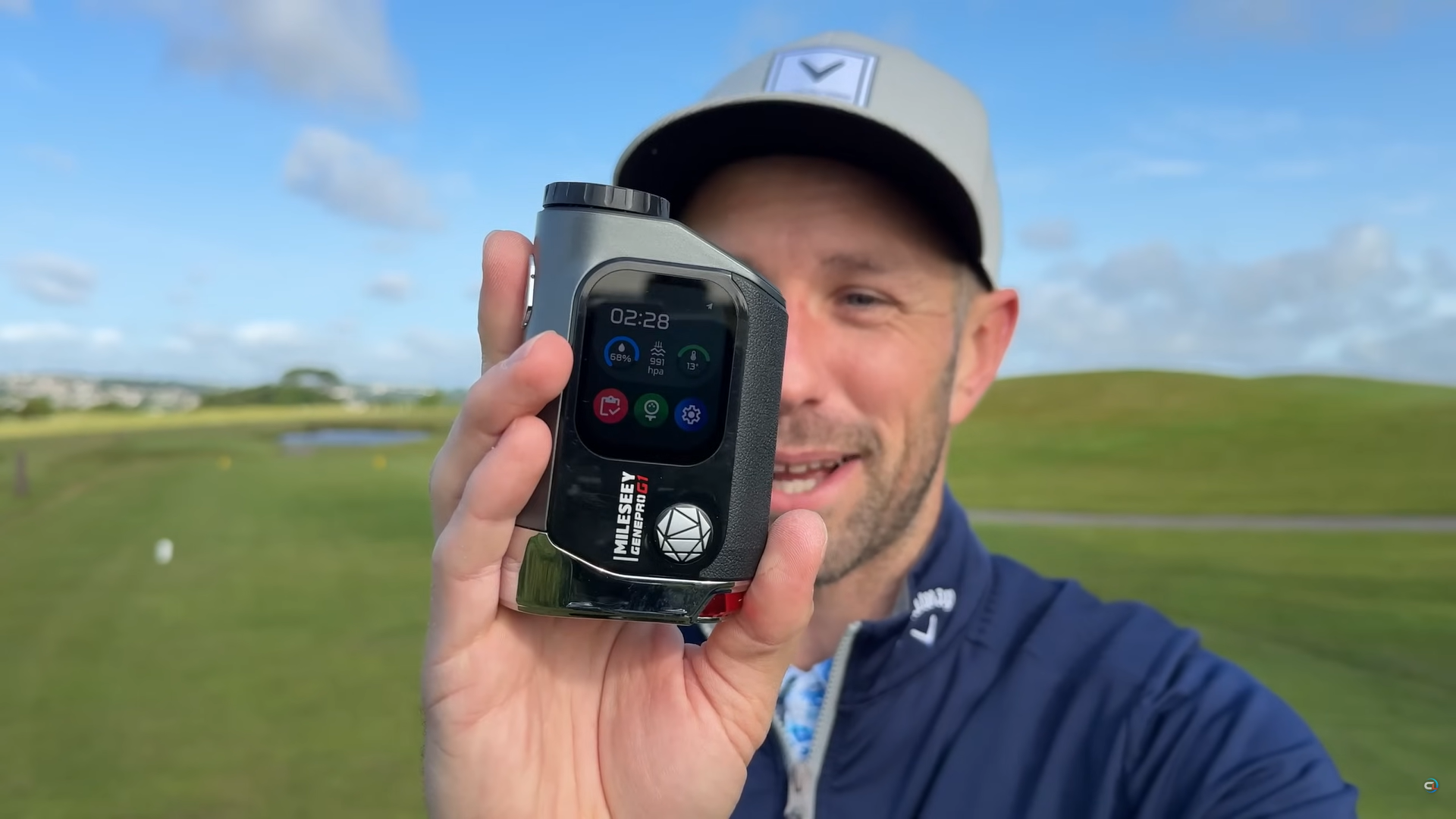Coach Lockey reviewing GenePro G1 golf rangefinder
