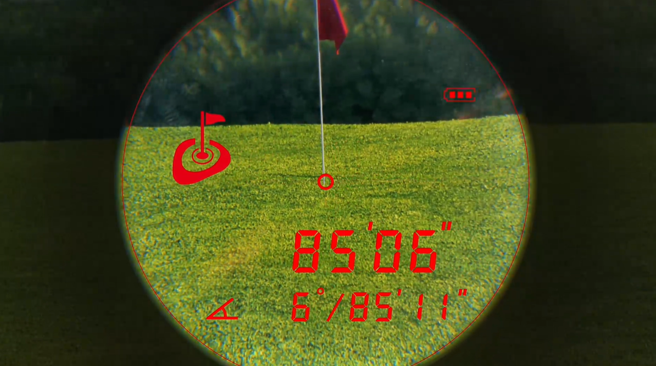 Mileseey PinPoint Green™ Mode Showing the Pricise Distance