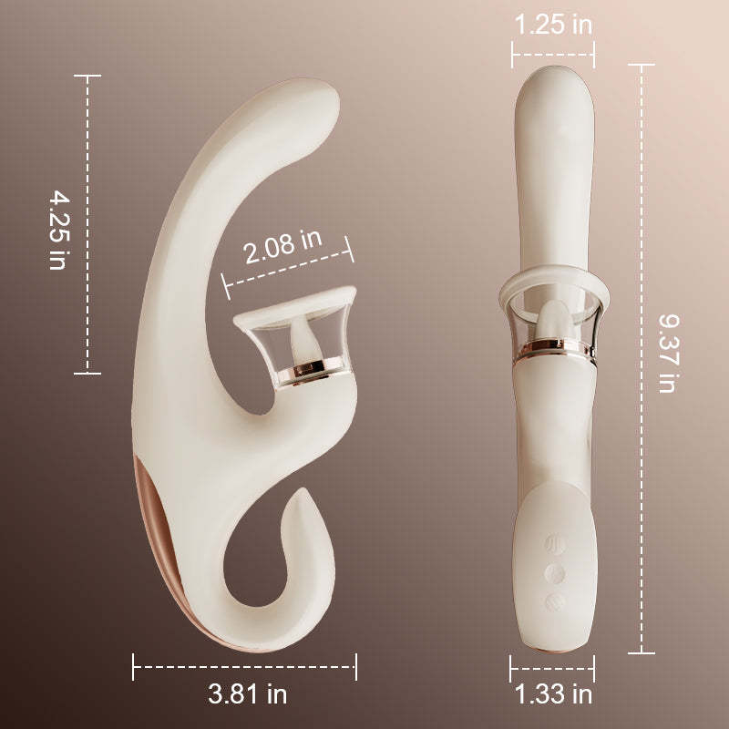 Sweetie Fox- Clitoral Arousal Tongue Licking Suction Vibration Triple Stimulation Vibrators-ENJOY