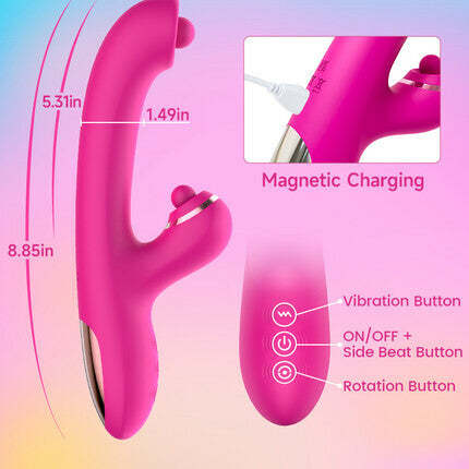 Enjoy S*X - G spot Vibrator with Dual-Ball Clit 7 Vibrating Tapping & 10 Rotating Stimulator-ENJOY