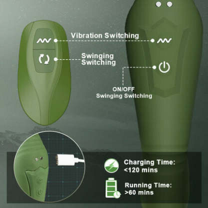 Warrior - C-Shaped 10 Swinging Vibrations Prostate Massager for Men Couple Gay-ENJOY