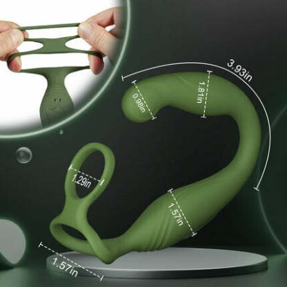 Warrior - C-Shaped 10 Swinging Vibrations Prostate Massager for Men Couple Gay-ENJOY
