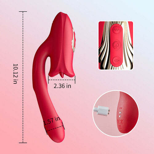 Enjoy S*X-Shaped Biting G Spot Soother with Vibration & Flapping-ENJOY