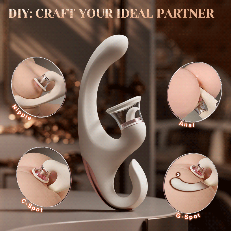 Sweetie Fox- Clitoral Arousal Tongue Licking Suction Vibration Triple Stimulation Vibrators-ENJOY