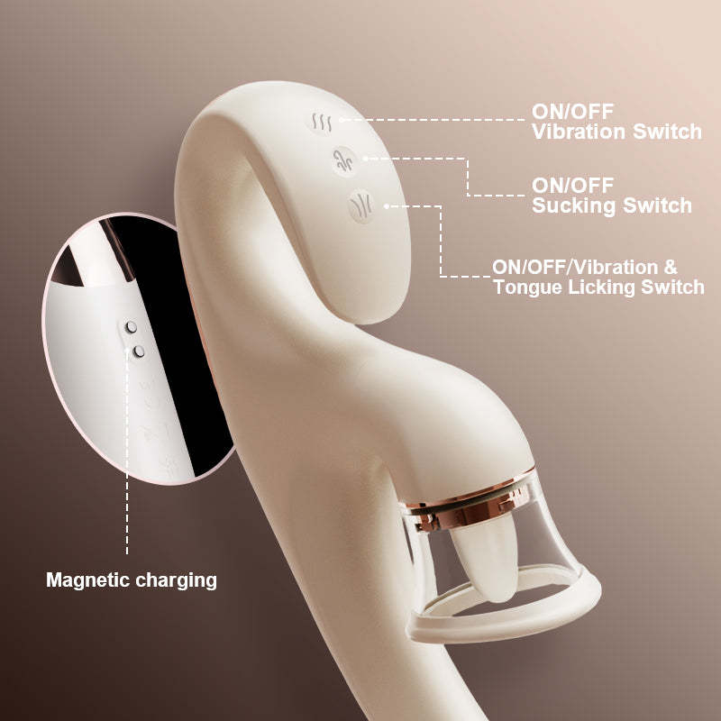 Sweetie Fox- Clitoral Arousal Tongue Licking Suction Vibration Triple Stimulation Vibrators-ENJOY