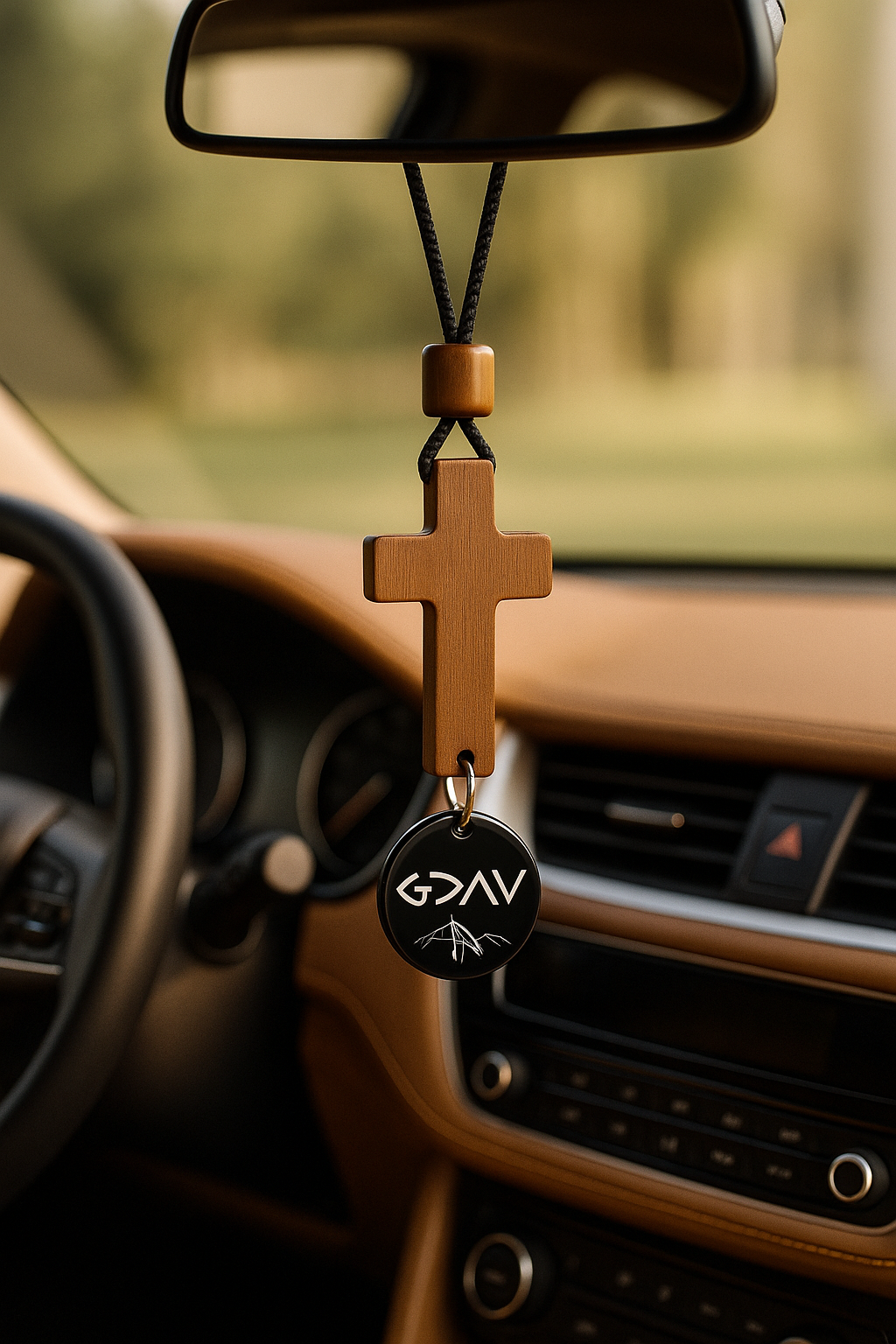 Wooden Cross NFC Pendants