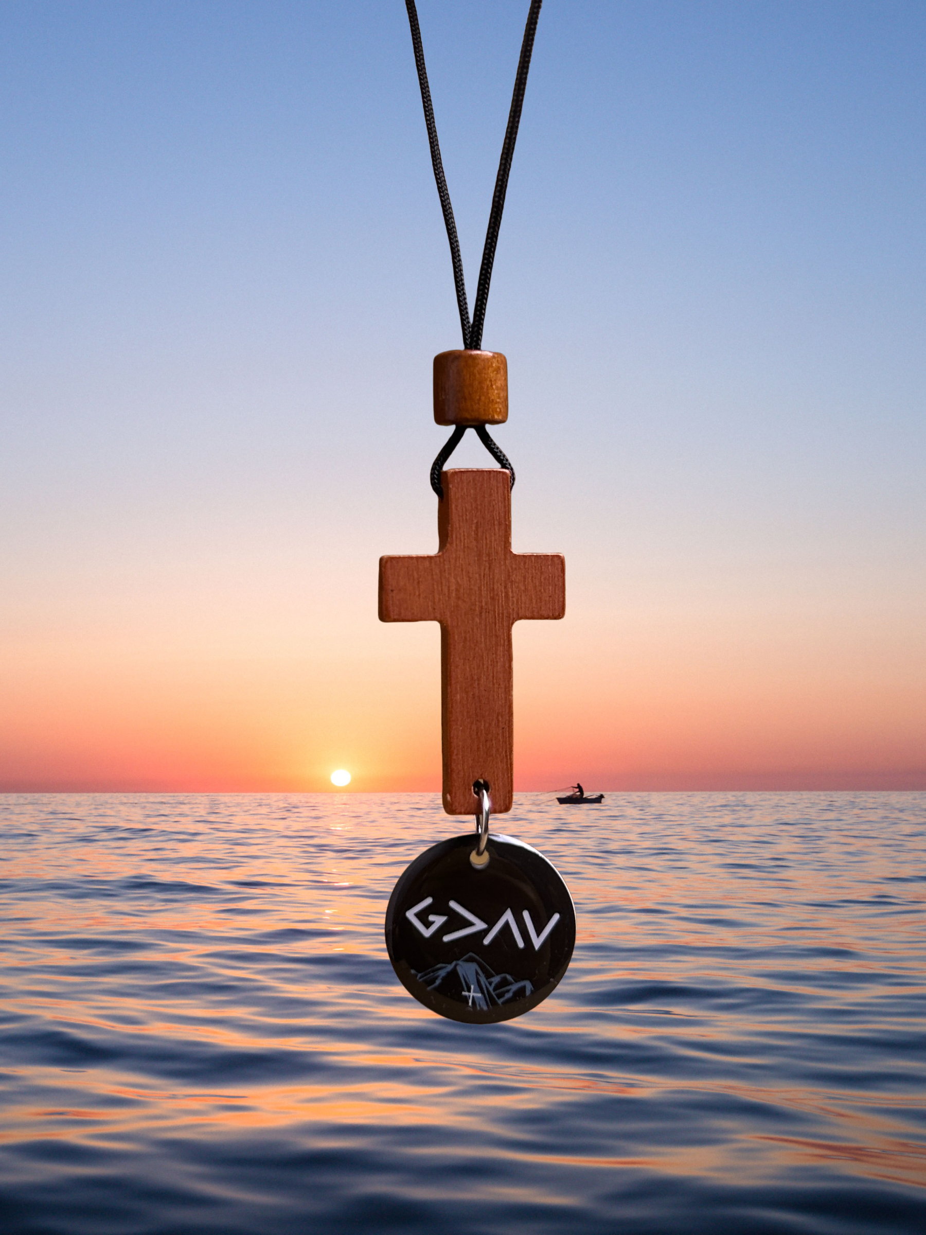 Christian Car Mirror Pendant – Bible Verse Cross for Peaceful Drives