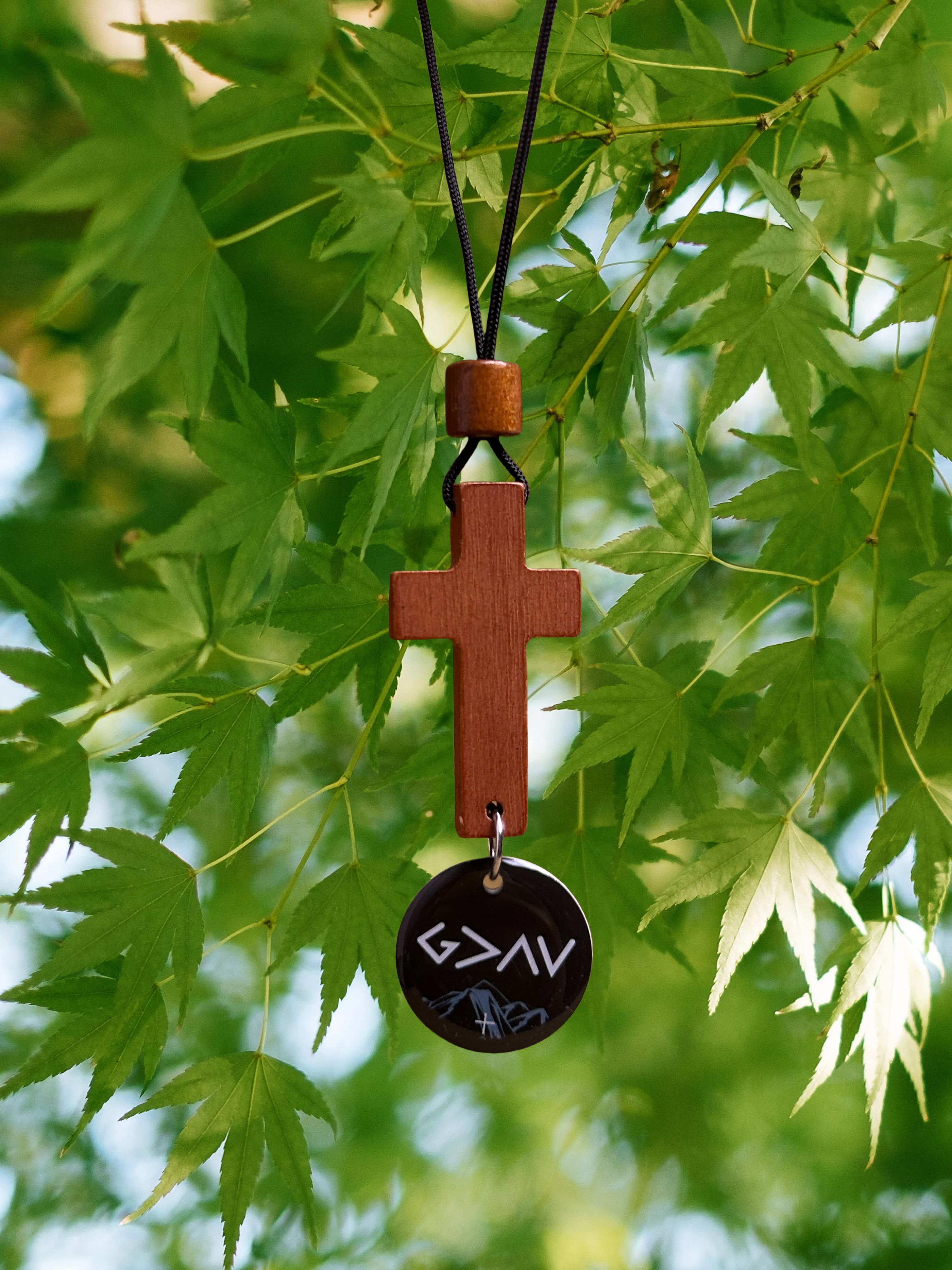 Christian Car Mirror Pendant – Bible Verse Cross for Peaceful Drives