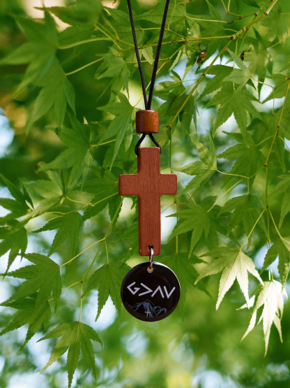 Christian Car Mirror Pendant – Bible Verse Cross for Peaceful Drives
