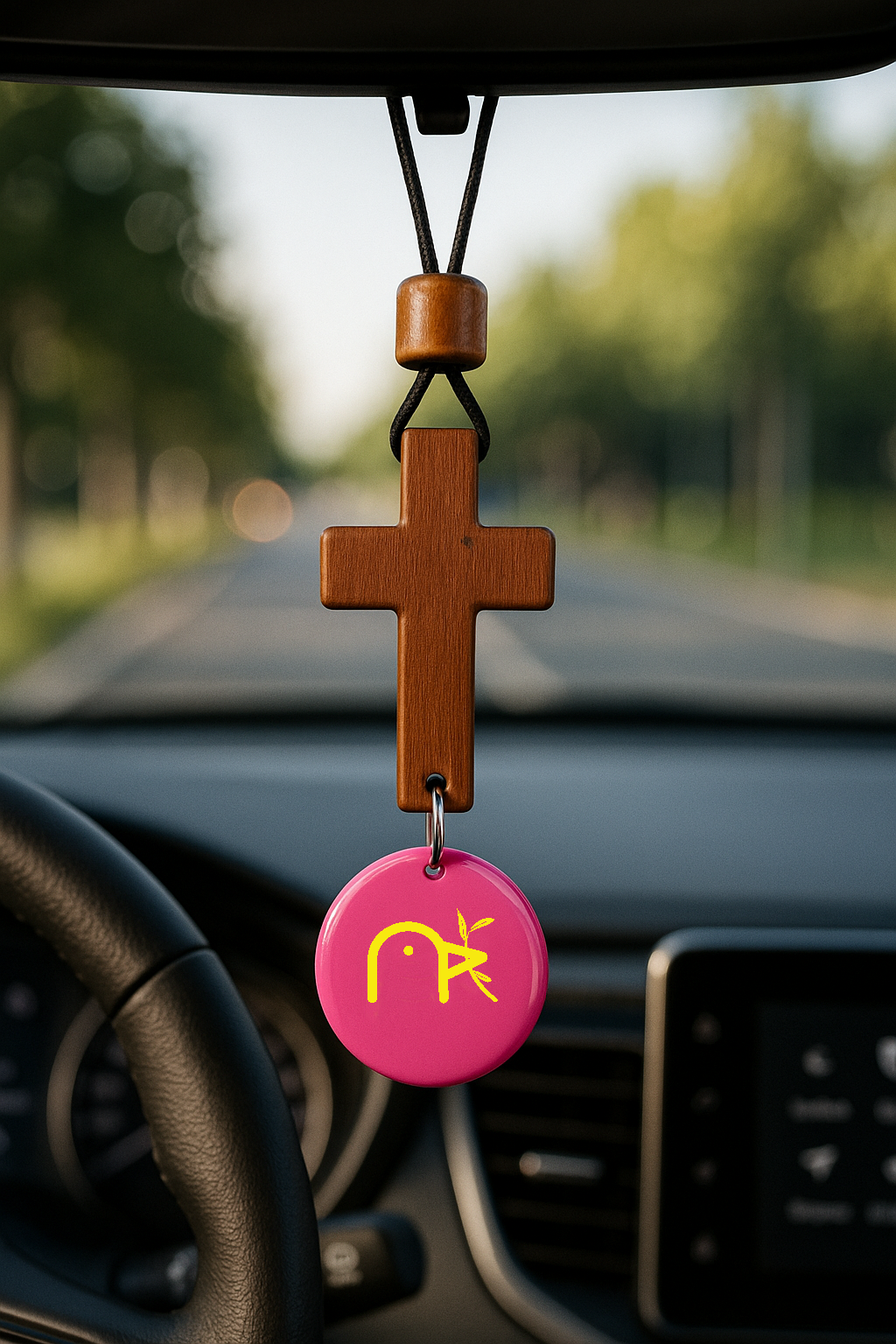 Faith-Based Car Accessory – Bible Verse NFC Cross for Christian Gift Giving