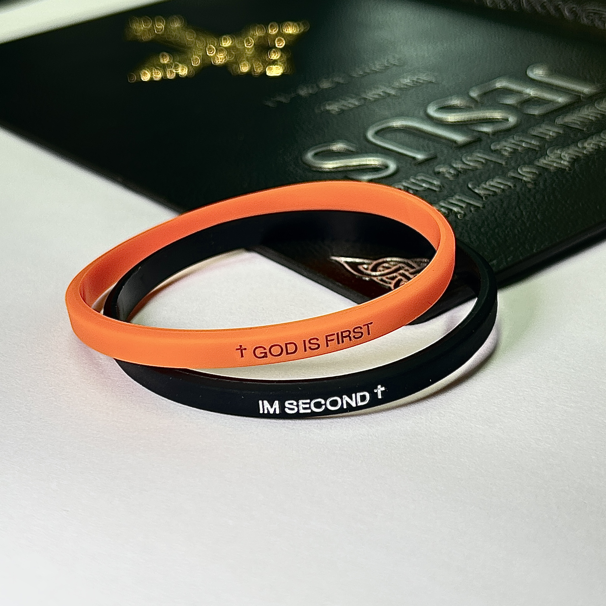 Braccialetto In Gomma Cristiano "God First, I'm Second" – Unisex, Con Croce E Versetti, Regalo Di Fede