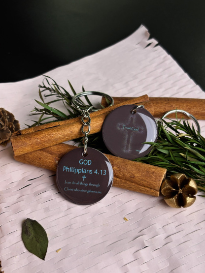 【EWOPT】Personalized Keychain,Religious Keychain,Jesus Keychain,Cute Keychain, Photo Keychain,Keychain Charm, Christian Gift, Get Daily Bible Verses