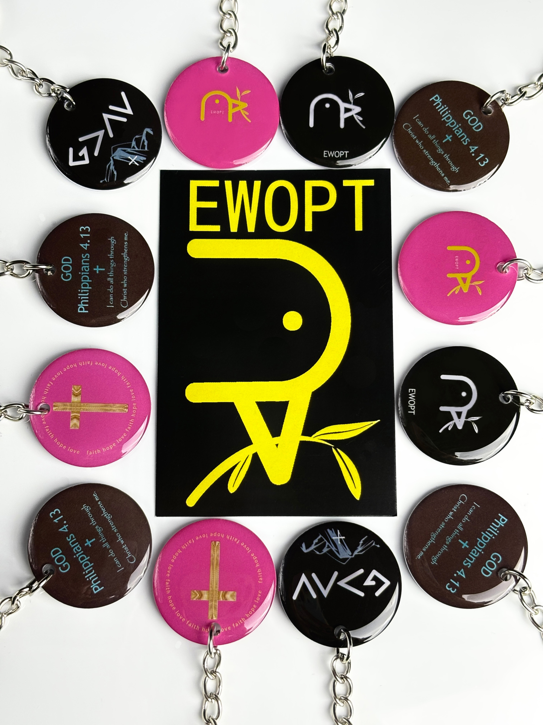 【EWOPT】Personalized NFC Keychain, Daily Bible Verse Keychain, Faith-Based Anxiety Relief Charm, Christian Gift for Men & Women, Inspirational Religious Keychain