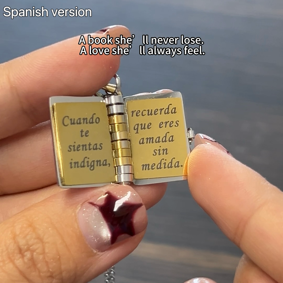 My Little Star Book Necklace for Daughter / Son, Birthday Day Gift Graduation Jewelry of Love