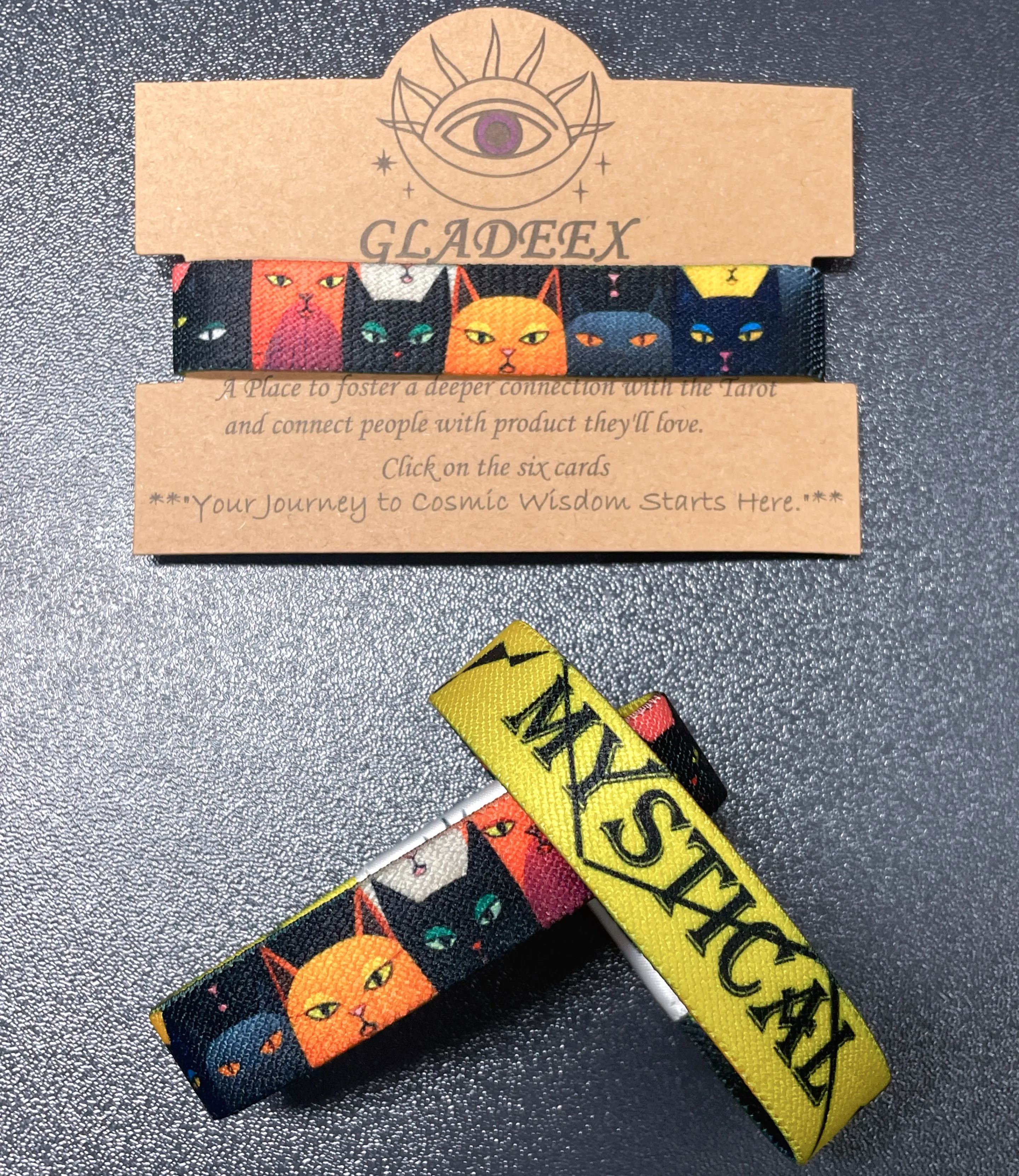 Mystical Cat NFC Tarot Bracelet – Unique Wristband for Creativity & Personal Expression