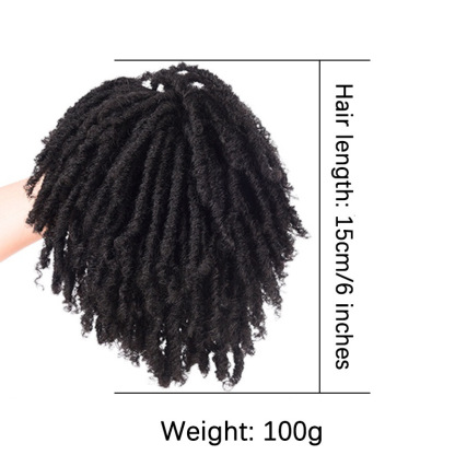 6 - inch African spiral mesh style dreadlock wigs