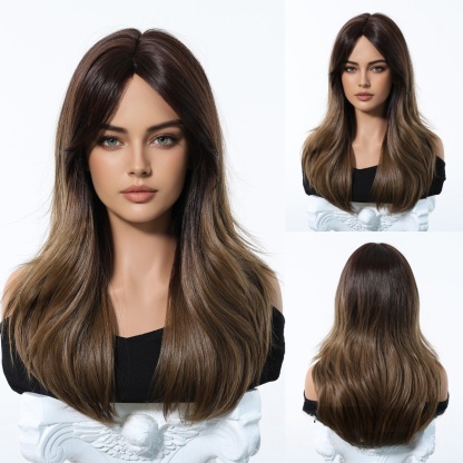 Ombre Textured Layered Medium Hair with Side Bangs