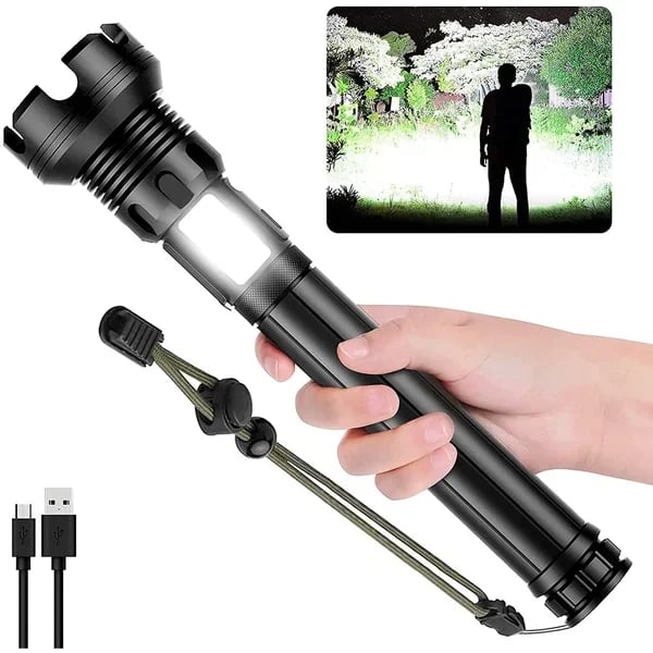 LAST DAY 49% OFF💥 - LED Rechargeable Tactical Laser Flashlight 90000 High Lumens