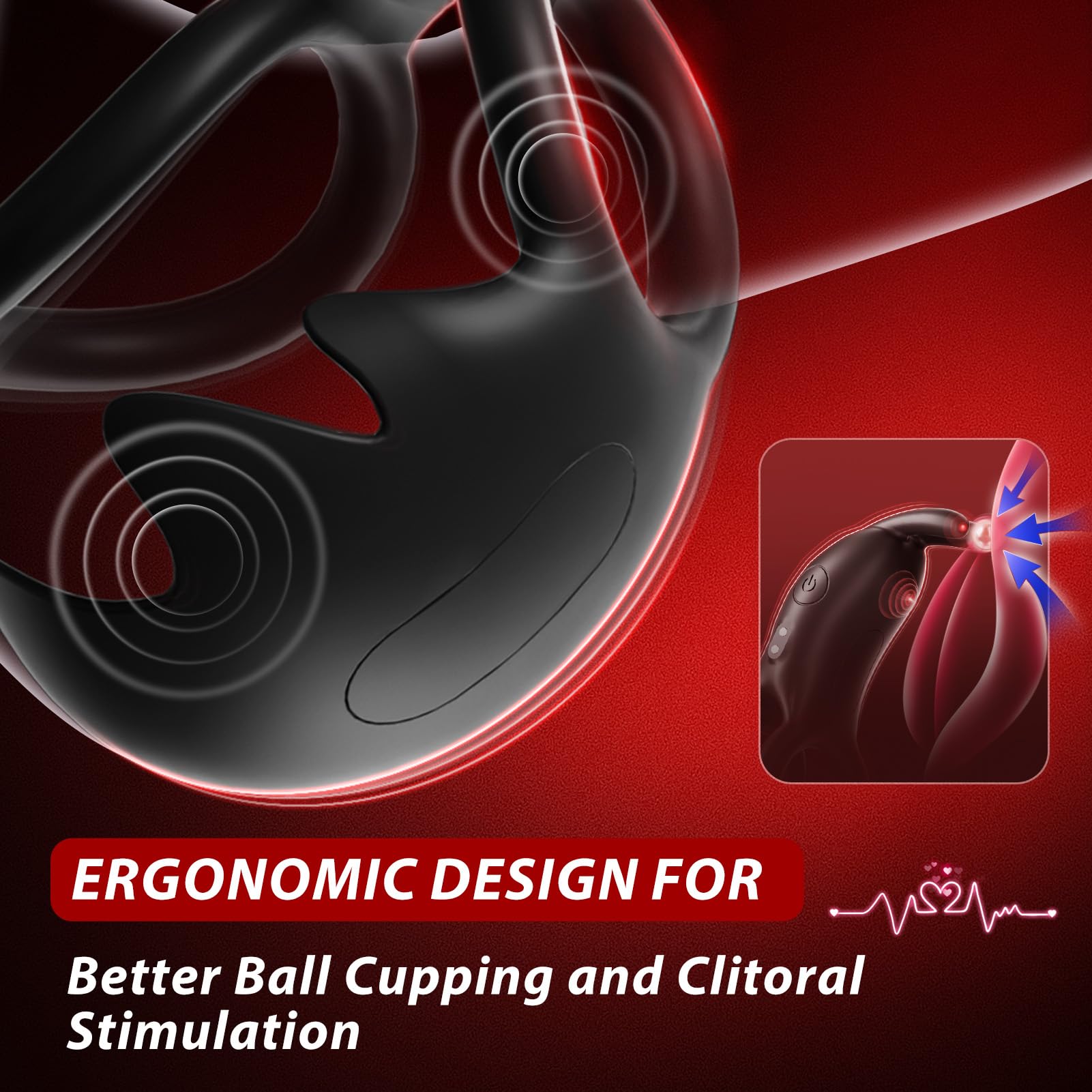 😍2025 Vibrating Cock Ring Sex Toys - Penis Ring Vibrator💖