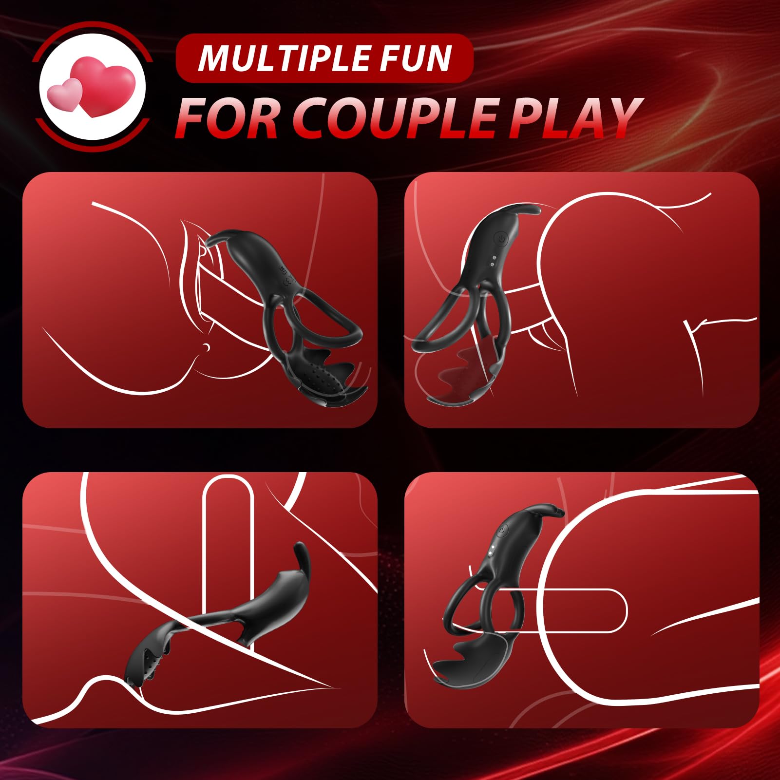 😍2025 Vibrating Cock Ring Sex Toys - Penis Ring Vibrator💖